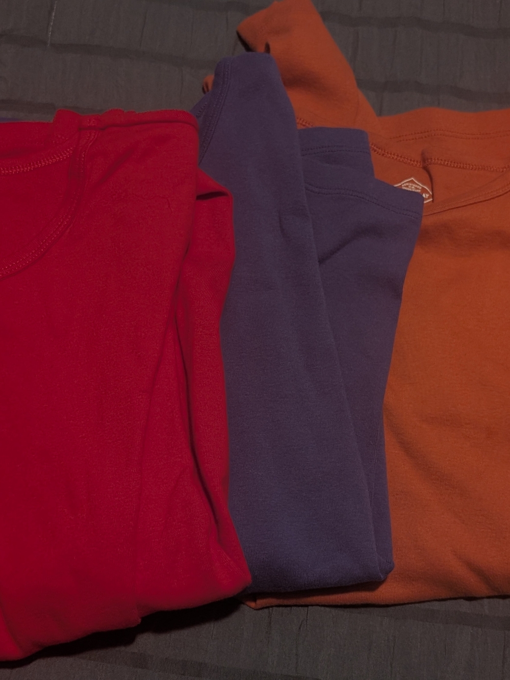 6 Items.  3 St. John's Bay Long Sleeve Tees And 3 Lightweight Bermuda Shorts.